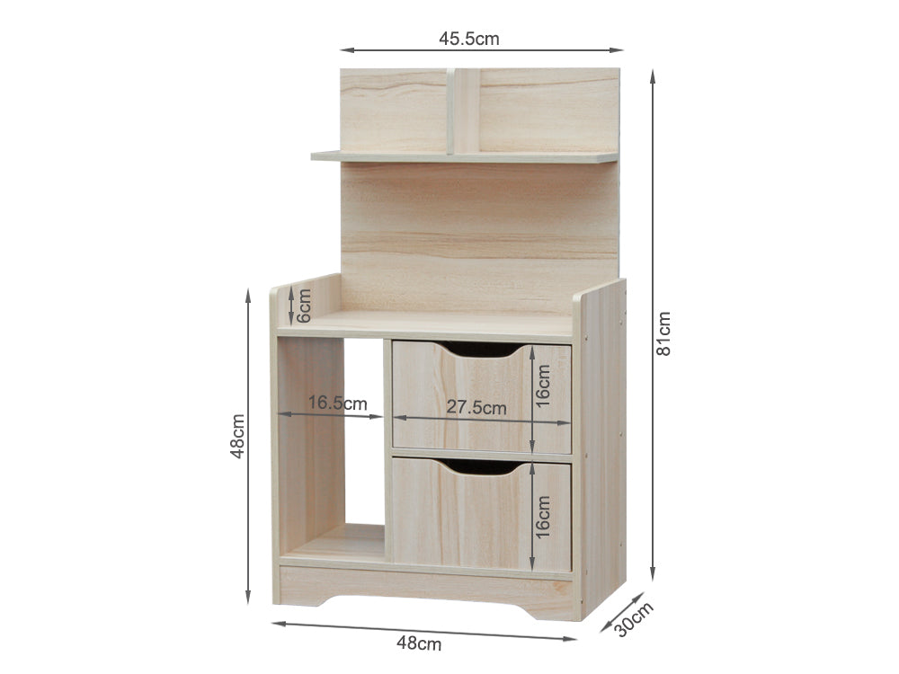 FINN Bedside Table Nightstand - MAPLE