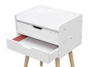 MARC Bedside Table Nightstand - WHITE
