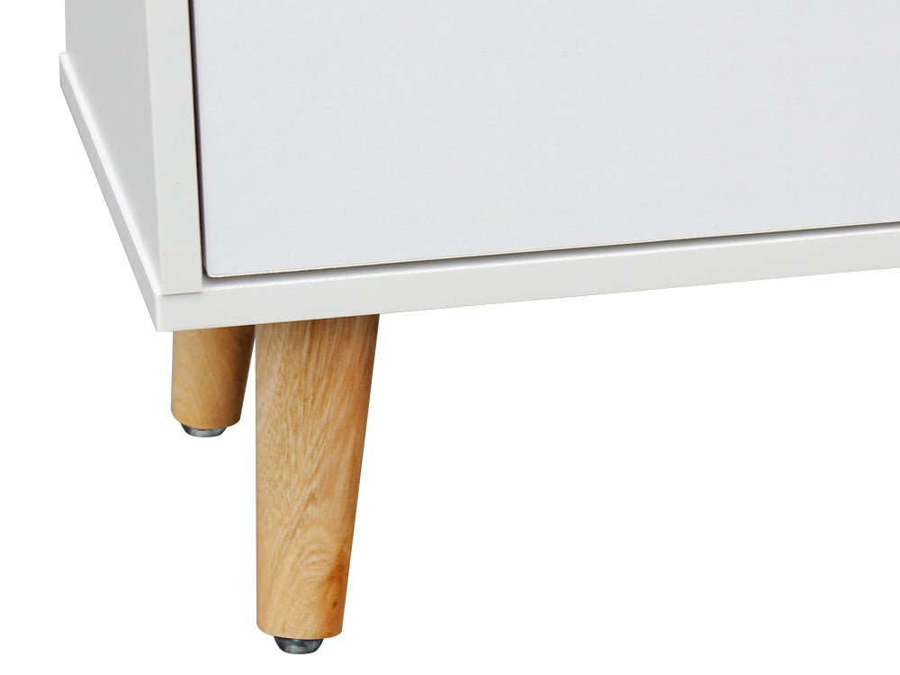 LOY Bedside Table Nightstand - WHITE