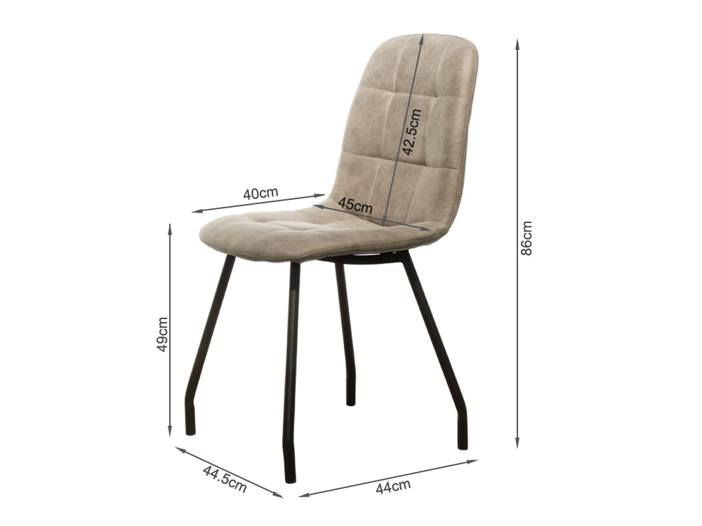 KYLIE 4PCS Dining Chair - BEIGE