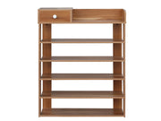 PUKAKI 6 Tiers Shoe Rack Organiser Shelf - MAPLE