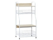 KULIK Kitchen Storage Shelf Microwave Stand with Baskets