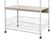 KULIK Kitchen Storage Shelf Microwave Stand with Baskets