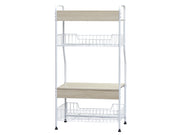KULIK Kitchen Storage Shelf Microwave Stand with Baskets
