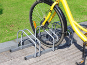 3-Slot Floor Mounted Bike Stand Bike Rack SILVER