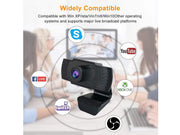 1080P HD USB Webcam with Microphone (0.001m3 - 0.11kg)