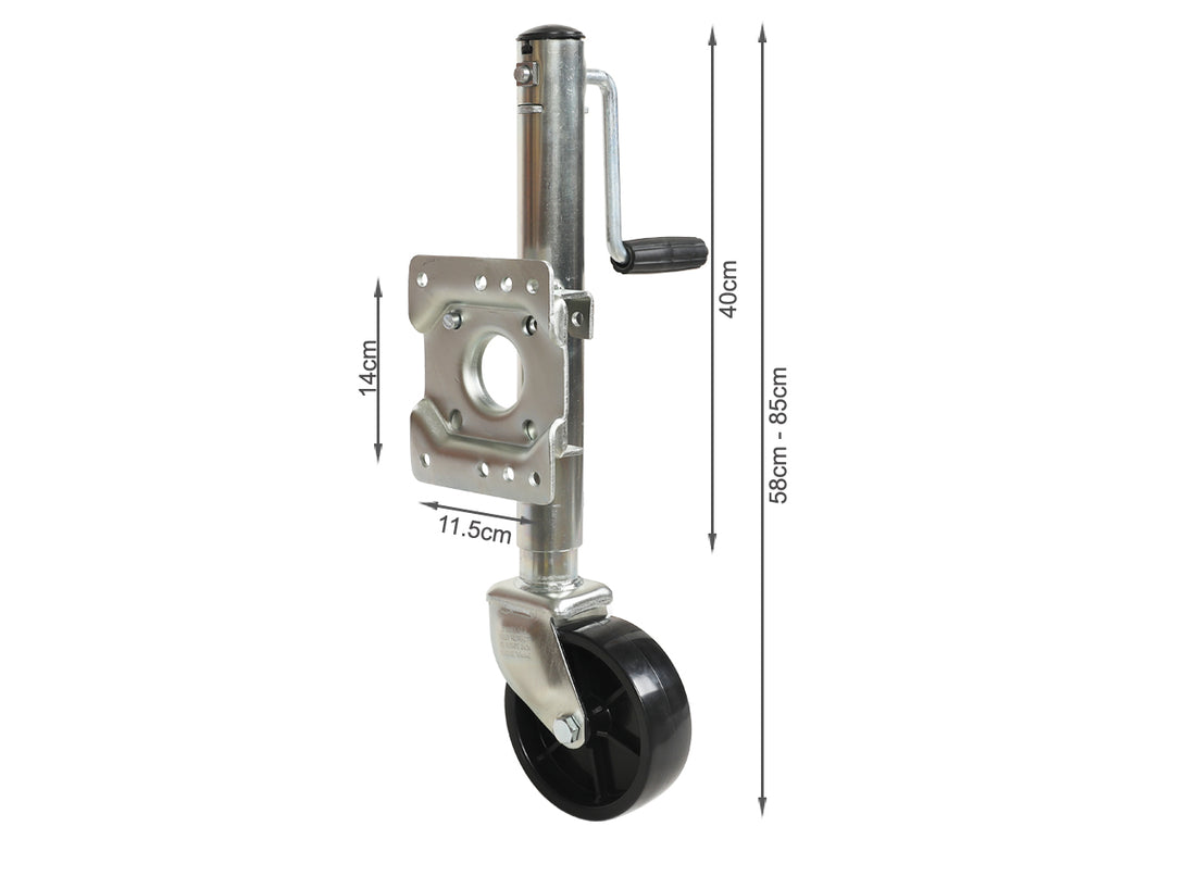 Heavy Duty Trailer Jockey Wheel 150mm (0.026m3 - 7.1kg)