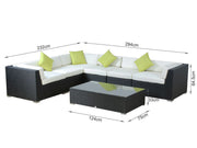 WHITSUNDAY Rattan Outdoor Sofa Set 7PCS