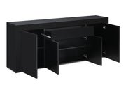 GUIER High Gloss Sideboard Buffet Table - BLACK