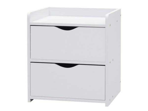 NOAH Bedside Table Nightstand - WHITE
