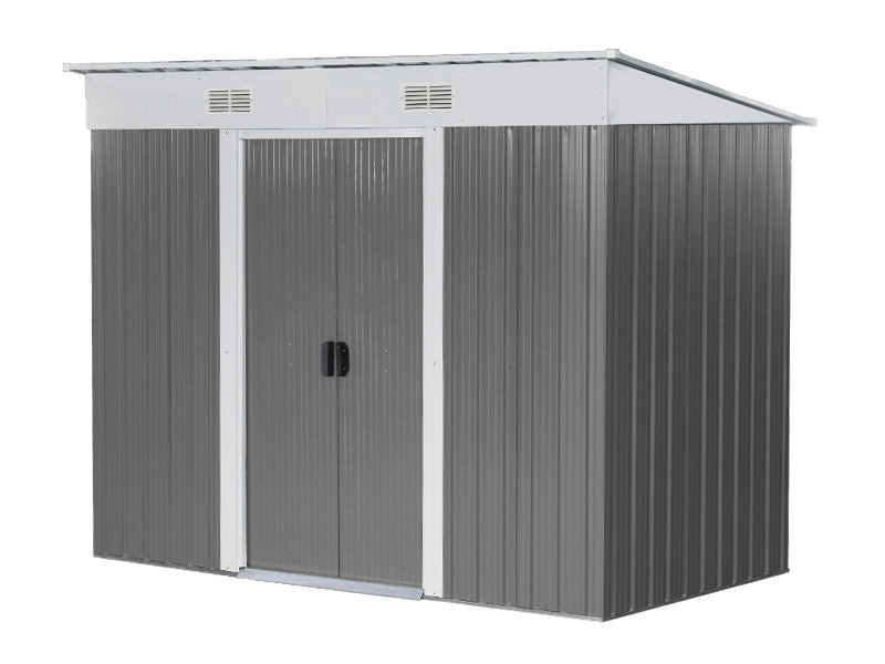 TOUGHOUT Garden Shed  2.37M x 1.31M x 1.81M Grey