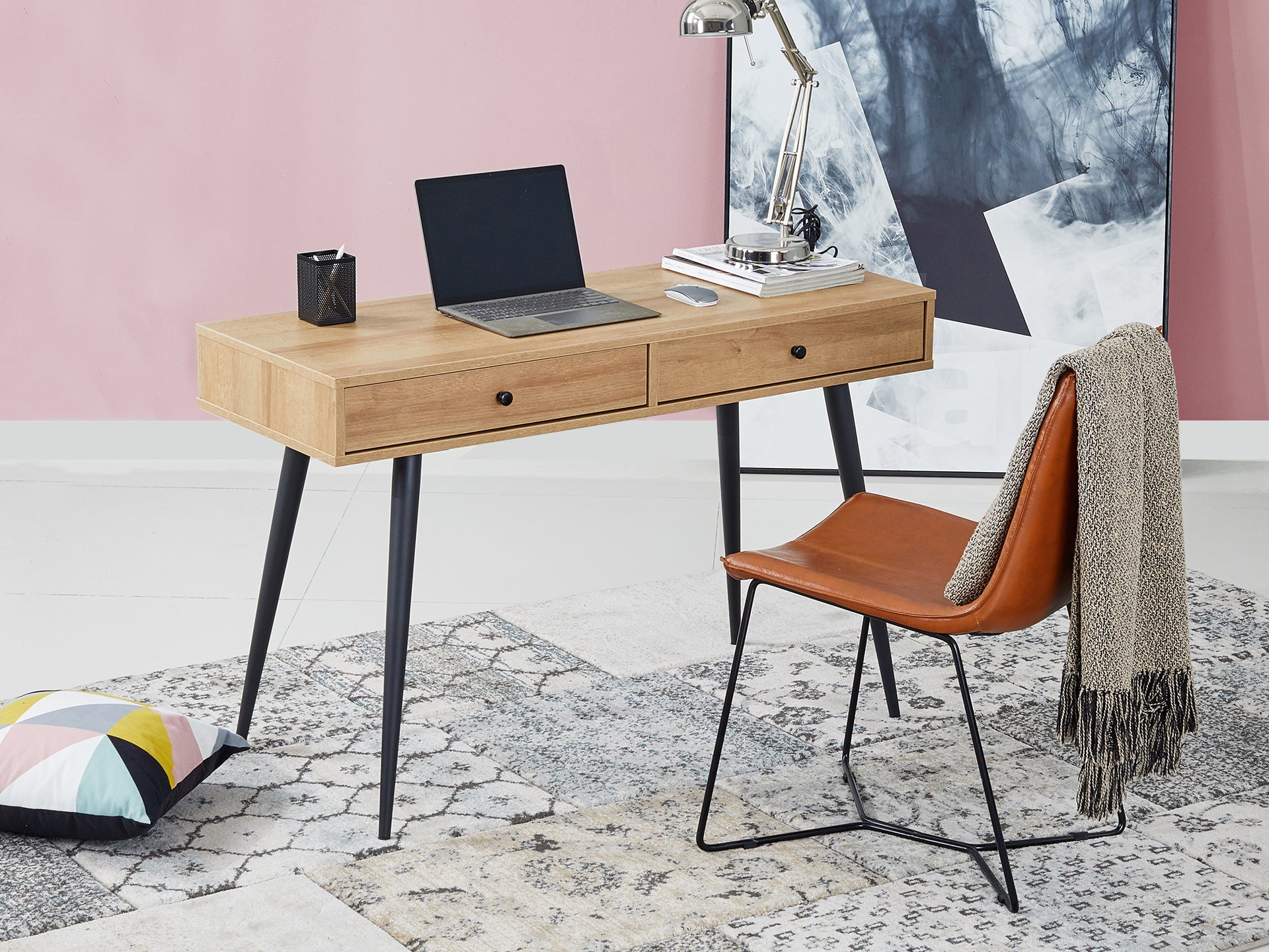 CARSON 120CM Computer Desk - OAK – Homemart