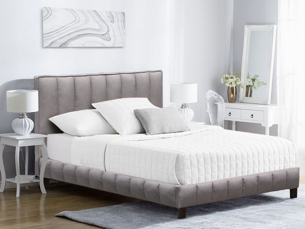 EIGER Queen Bed Frame - LIGHT GREY