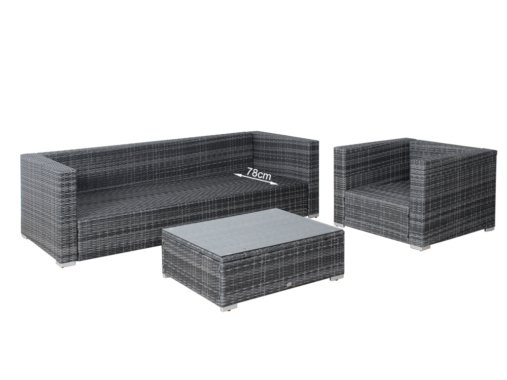 BERMUDA Rattan Outdoor Furniture Sofa Set 3PCS