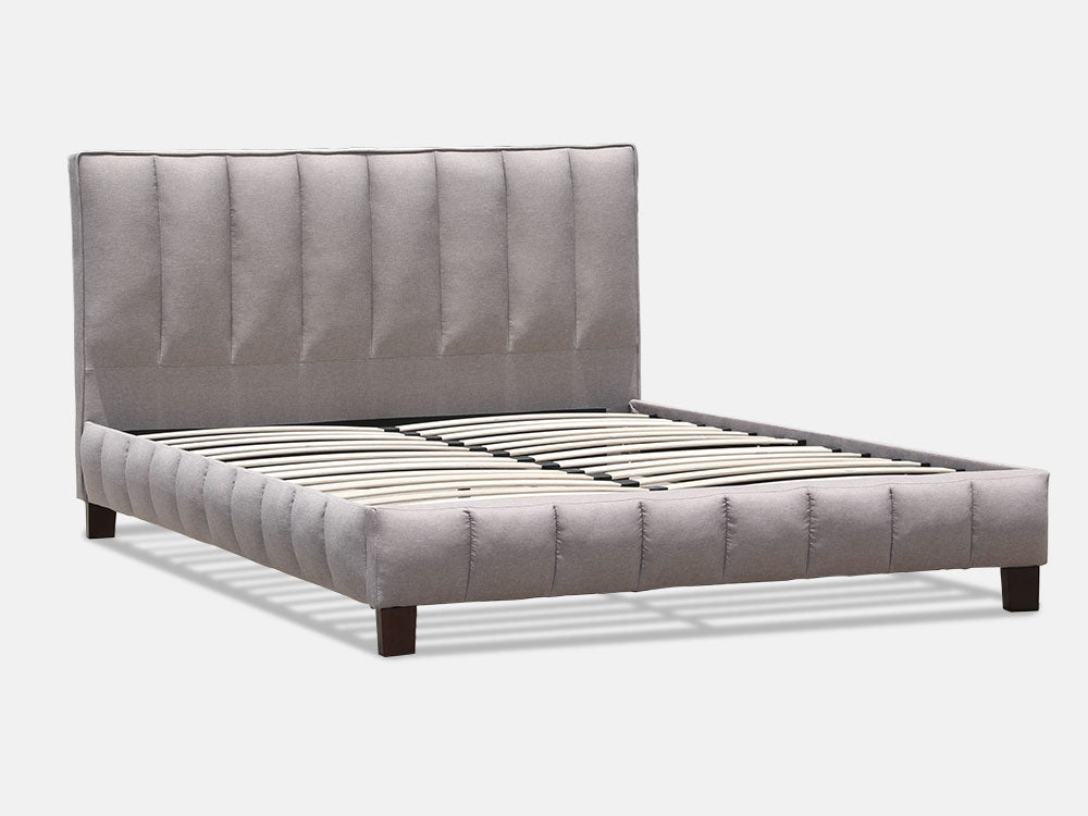 EIGER Queen Bed Frame - LIGHT GREY