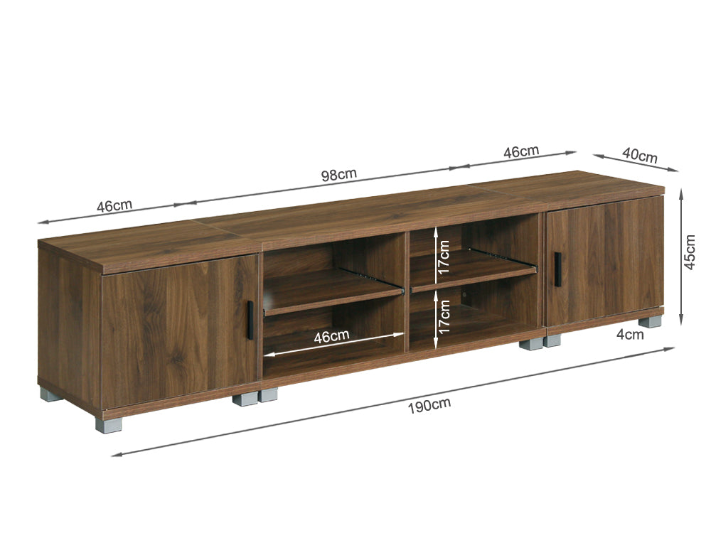 ASTORIA 1.9M Entertainment Unit - WALNUT