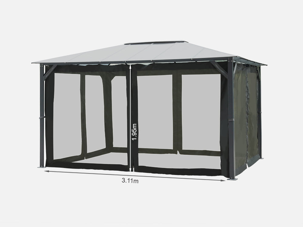 Mosquito Netting for ToughOut Patio Gazebo 4x3M 4PCS