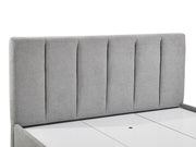 HLOLELA King Bed Frame with Storage - LIGHT GREY