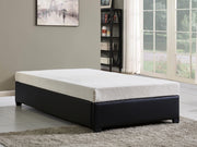 FUJI King Single PU Bed Frame - BLACK