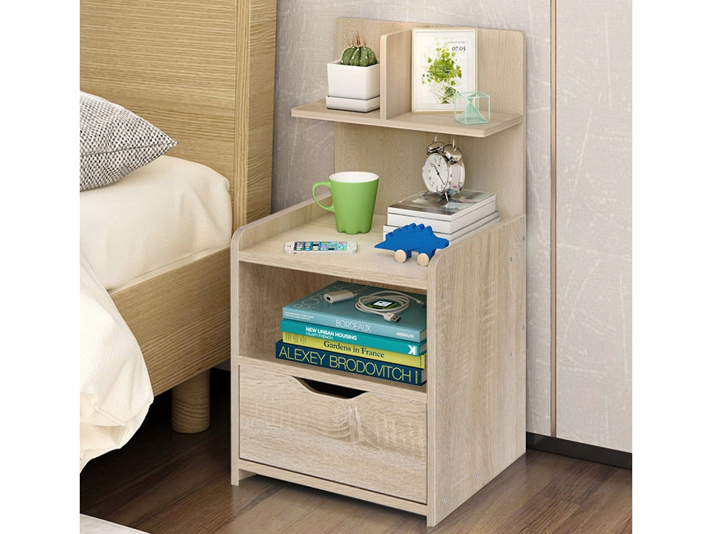 VIVIAN Bedside Table Nightstand - MAPLE