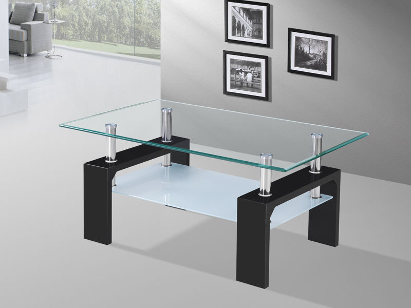 OAKLEY Coffee Table Fully Tempered - BLACK