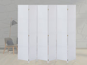 SEFTON 1.8M Rattan Room Divider Screen 6 Panels - WHITE