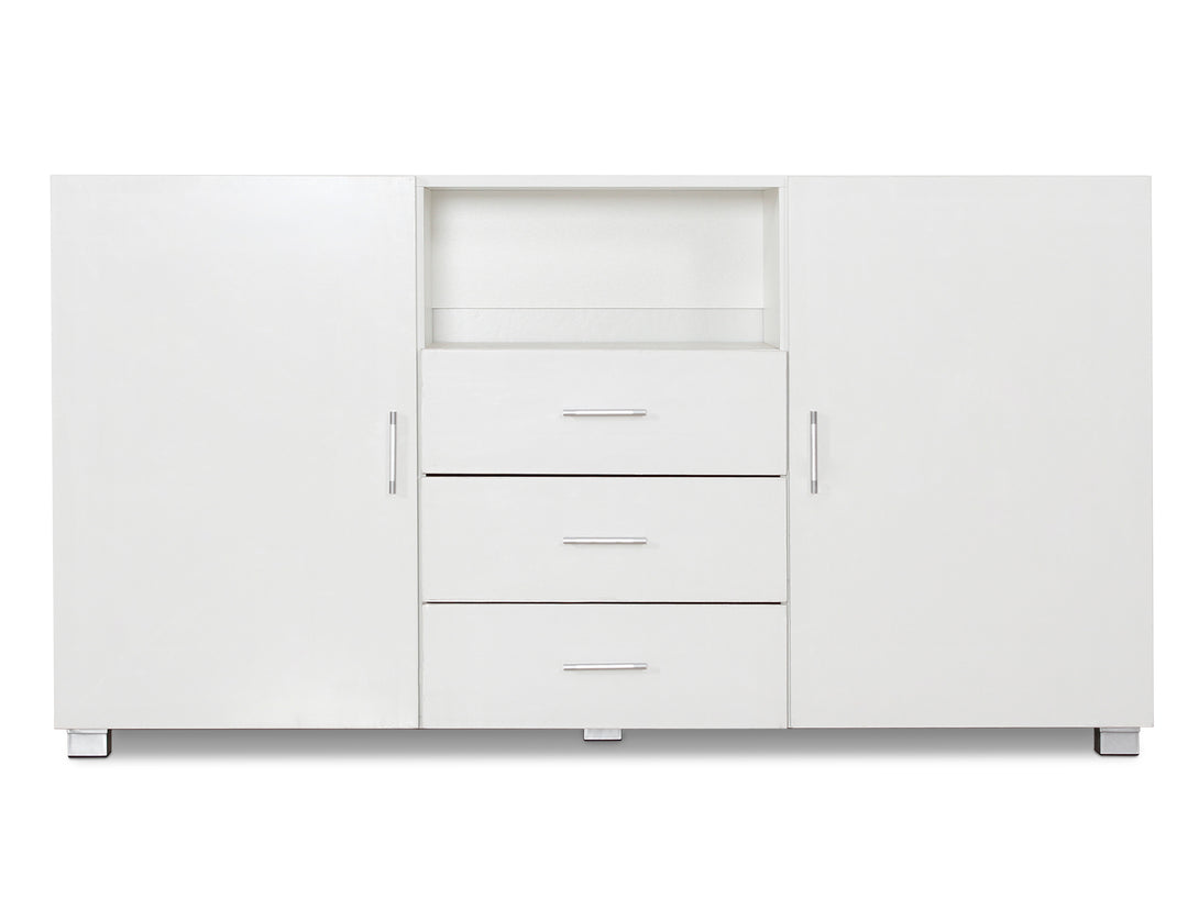 VARNA Sideboard Buffet Table with 3 Drawers - WHITE