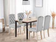 LAYLA 2PCS Velvet Dining Chair - GREY