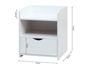 KNOX Bedside Table Nightstand - WHITE