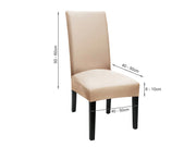 4pcs Dining Chair Cover - BEIGE