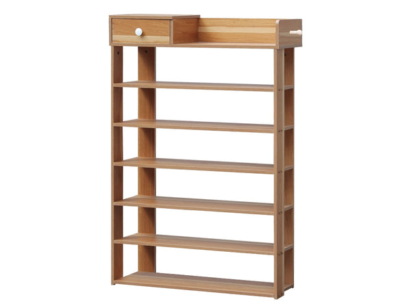 PUKAKI 7 Tiers Shoe Rack Organiser Shelf - OAK