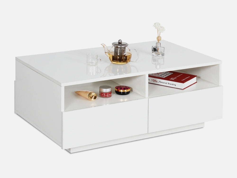 HADAR Coffee Table High Gloss with 4 Drawer