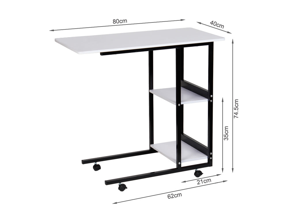 80x40 Laptop Stand Table - WHITE 