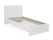 TONGASS Single Wooden Bed Frame - WHITE