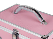 2 Drawers Aluminium Makeup Travel Carry Case - PINK