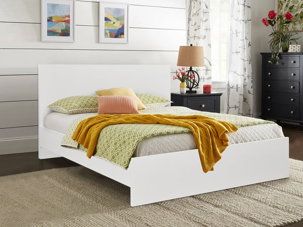 TONGASS Double Wooden Bed Frame - WHITE