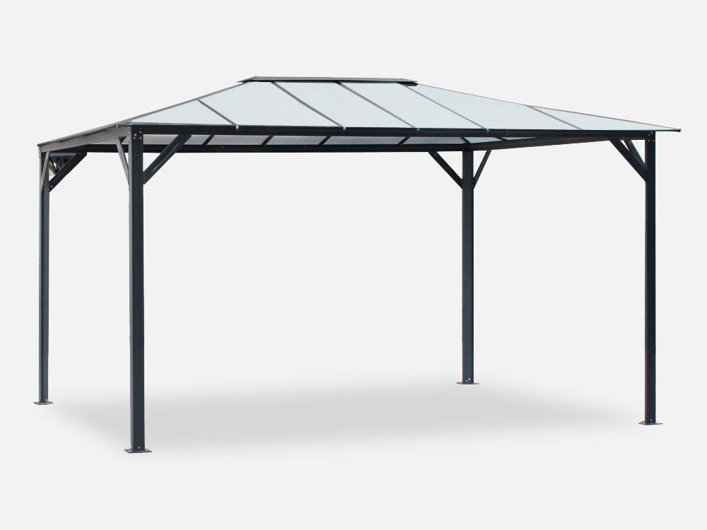 Patio Gazebo Aluminium Hardtop Gazebo 4x3M – Homemart