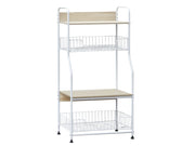 KULIK Kitchen Storage Shelf Microwave Stand with Baskets