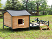 BINGO Wooden Dog House with Patio