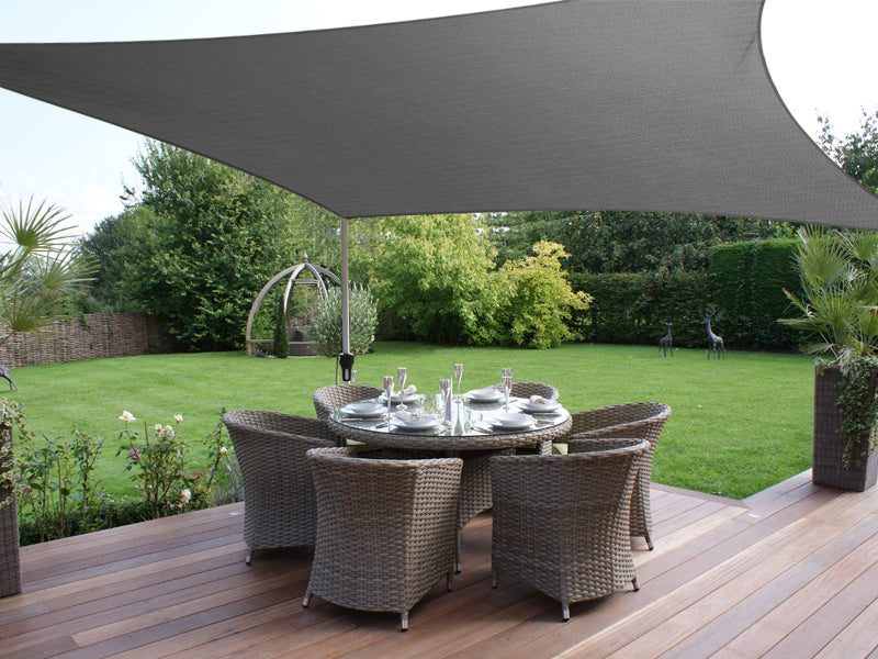 TOUGHOUT Shade Sail Rectangle 4m x 6m - CHARCOAL