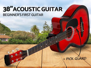 38" Acoustic Guitar Red