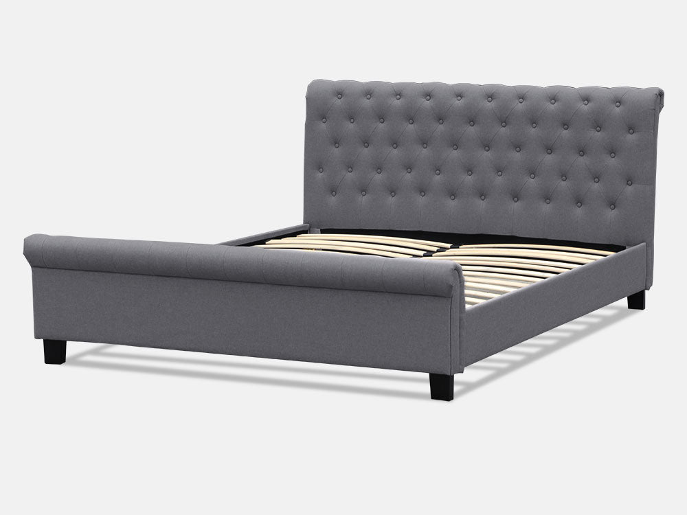 EGMONT King Bed Frame - DARK GREY