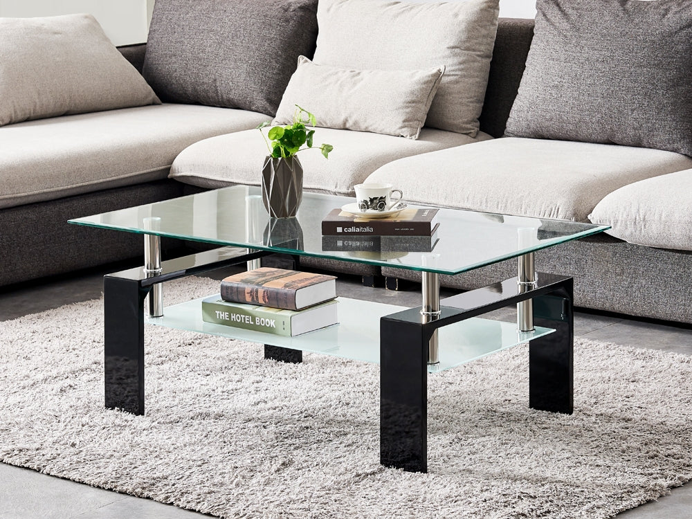 OAKLEY Coffee Table Fully Tempered - BLACK