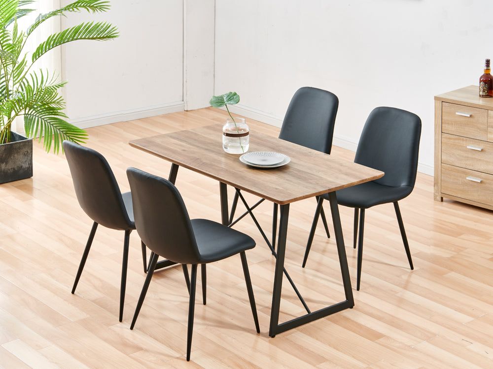 CALLIE 4PCS Dining Chair - DARK GREY