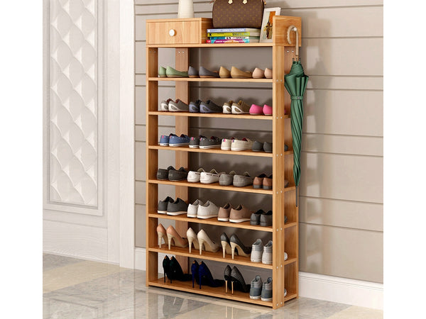 TAHUNA 8 Tiers Shoe Rack Organiser Storage Shelf - OAK