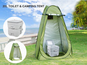 20L Outdoor Portable Camping Toilet Camping Shower Tent Pop Up Tent