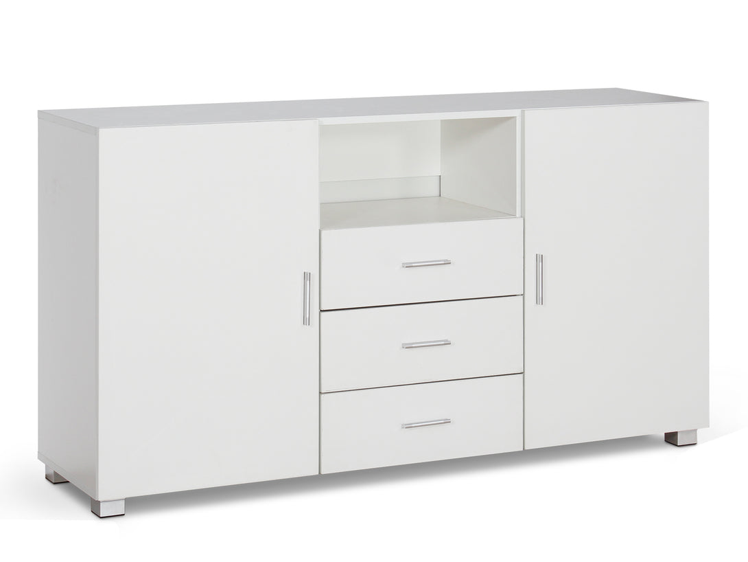 VARNA Sideboard Buffet Table with 3 Drawers - WHITE