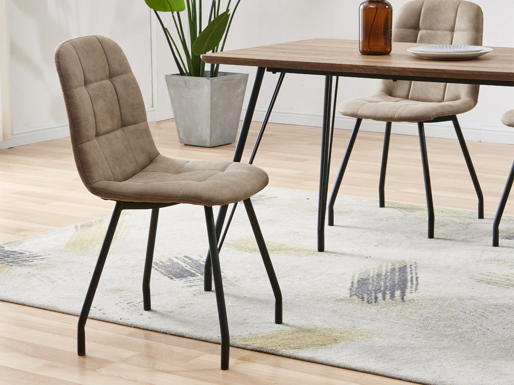 KYLIE 4PCS Dining Chair - BEIGE