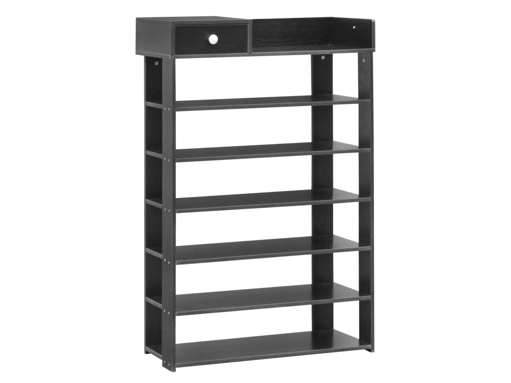 TAHUNA 7 Tiers Shoe Rack Organiser Storage Shelf - BLACK