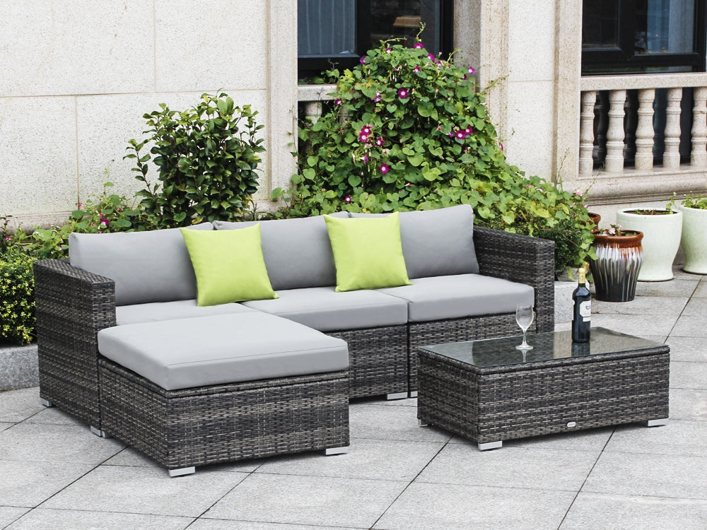 CURACAO Rattan Outdoor Furniture Sofa Set 5PCS